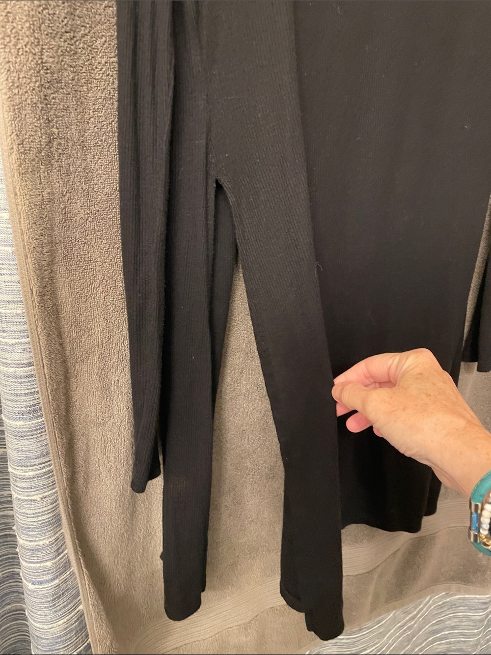 Joah Brown Black Long Sleeve Open Front cardigan - Picture 6 of 7